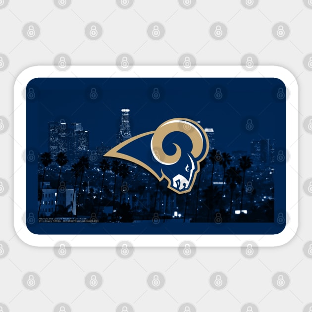 Retro LA Rams Sticker by Science Busters Podcast